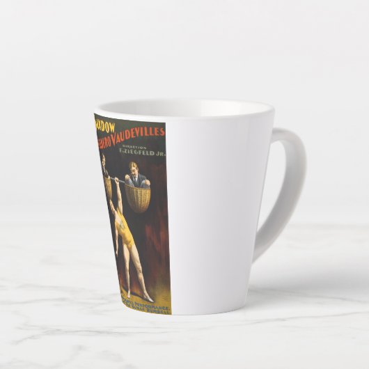 De Sandow Eugen Sandow Vaudeville Gewichtheffer Latte Mok (Rechterhoek)