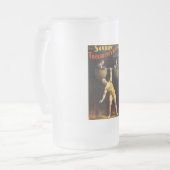 De Sandow Eugen Sandow Vaudeville Gewichtheffer Matglas Bierpul (Voorkant links)