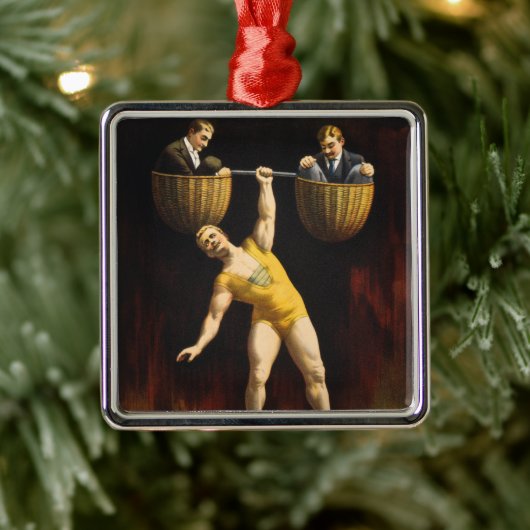 De Sandow Eugen Sandow Vaudeville Gewichtheffer Metalen Ornament (Boom)
