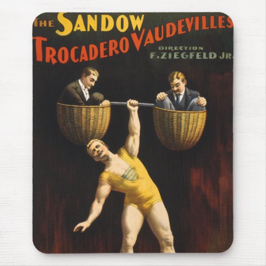 De Sandow Eugen Sandow Vaudeville Gewichtheffer Muismat (Voorkant)