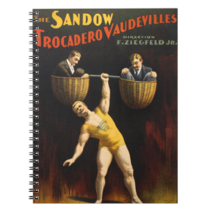 De Sandow Eugen Sandow Vaudeville Gewichtheffer Notitieboek