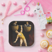 De Sandow Eugen Sandow Vaudeville Gewichtheffer Papieren Bordje (Feest)