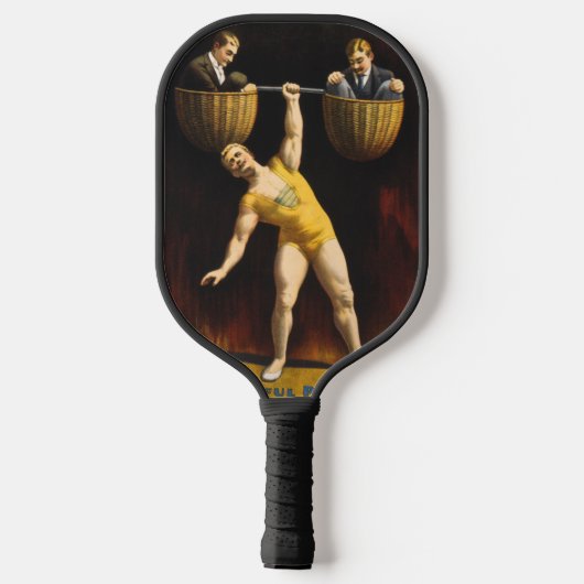 De Sandow Eugen Sandow Vaudeville Gewichtheffer Pickleball Paddle (Achterkant)