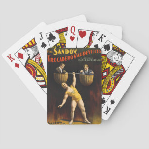 De Sandow Eugen Sandow Vaudeville Gewichtheffer Pokerkaarten