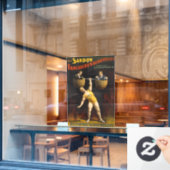 De Sandow Eugen Sandow Vaudeville Gewichtheffer Raamsticker (Cafe Raam)