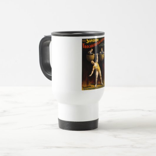 De Sandow Eugen Sandow Vaudeville Gewichtheffer Reisbeker (Voorkant links)