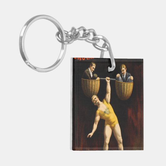 De Sandow Eugen Sandow Vaudeville Gewichtheffer Sleutelhanger (Voorkant Links)