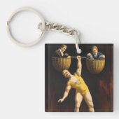 De Sandow Eugen Sandow Vaudeville Gewichtheffer Sleutelhanger (Voorkant)