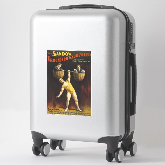 De Sandow Eugen Sandow Vaudeville Gewichtheffer Sticker (Koffer)