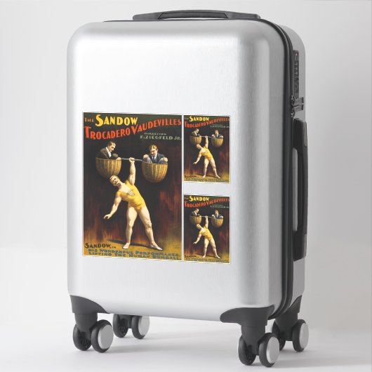 De Sandow Eugen Sandow Vaudeville Gewichtheffer Sticker (Koffer)