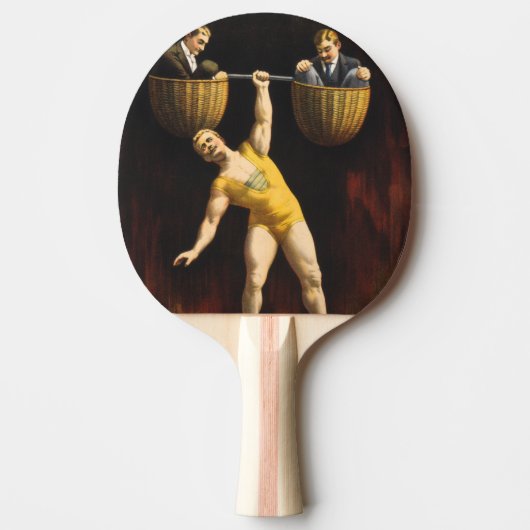De Sandow Eugen Sandow Vaudeville Gewichtheffer Tafeltennisbatje (Voorkant)