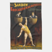 De Sandow Eugen Sandow Vaudeville Gewichtheffer Theedoek (Verticaal)