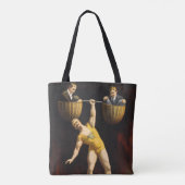De Sandow Eugen Sandow Vaudeville Gewichtheffer Tote Bag (Achterkant)