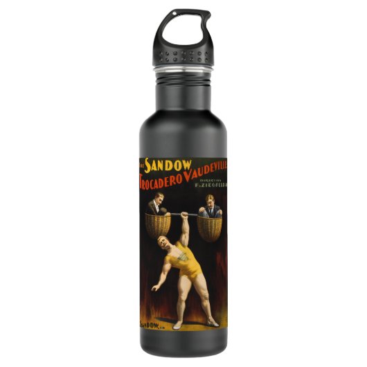 De Sandow Eugen Sandow Vaudeville Gewichtheffer Waterfles (Voorkant)