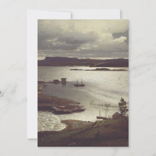 De Sandvik Fiord door Hans Gude Kaart (Voorkant)