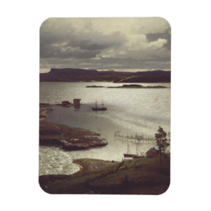 De Sandvik Fiord door Hans Gude Magneet