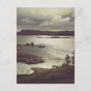 De Sandvik Fiord van Hans Gude Briefkaart