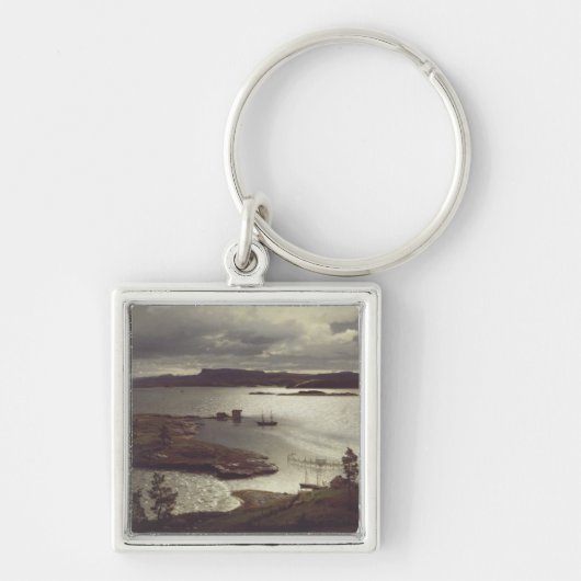 De Sandvik Fiord van Hans Gude Sleutelhanger (Voorkant)