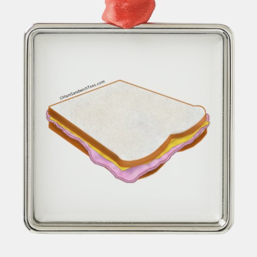 De sandwich van de Ham Metalen Ornament (Voorkant)