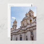De Sant Agnese-kerk op het Piazza Navona - Rome Briefkaart (Voorkant / Achterkant)