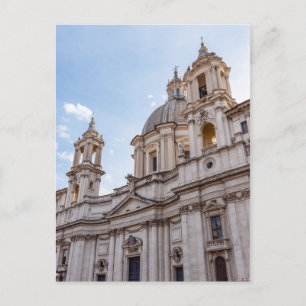 De Sant Agnese-kerk op het Piazza Navona - Rome Briefkaart