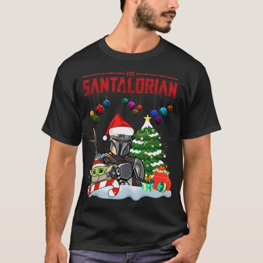 De Santaloriaanse Kerstman Grappig Ster Kerstmis T-shirt (Voorkant)