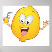 De sappige Drink van de Citroen Poster (Voorkant)