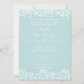 De Sarah Jane Blue en White trouwuitnodiging Kaart (Voorkant)