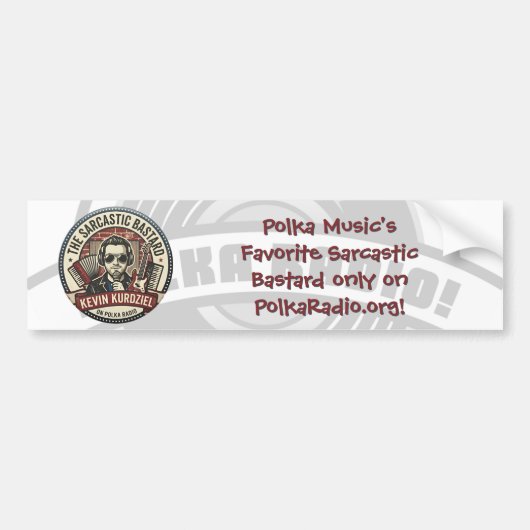 De Sarcas-tische Klootzak Bumpersticker (Voorkant)