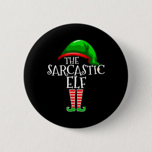 De Sarcastische Elf Familie die Kerst met elkaar i Ronde Button 5,7 Cm