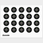 De Sarcastische Elf Funny Kerstmis Ronde Sticker (Vel)