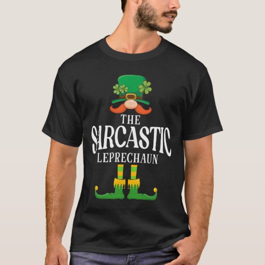 De sarcastische Leprechaun St. Patrick's Dag Match T-shirt (Voorkant)