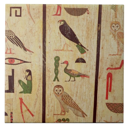 De sarcofaag van Psamtik I (664-610 BC) - gegevens Tegeltje (Voorkant)