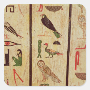 De sarcofaag van Psamtik I (664-610 BC) - gegevens Vierkante Sticker
