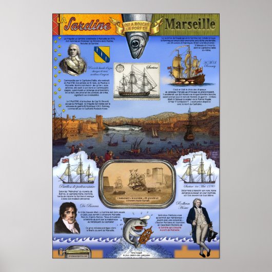 De Sardine die de haven van Marseille blokkeerde Poster (Voorkant)