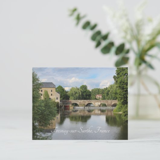 De Sarthe, Fresnay-sur-Sarthe, Frankrijk Briefkaart (Staand voorkant)