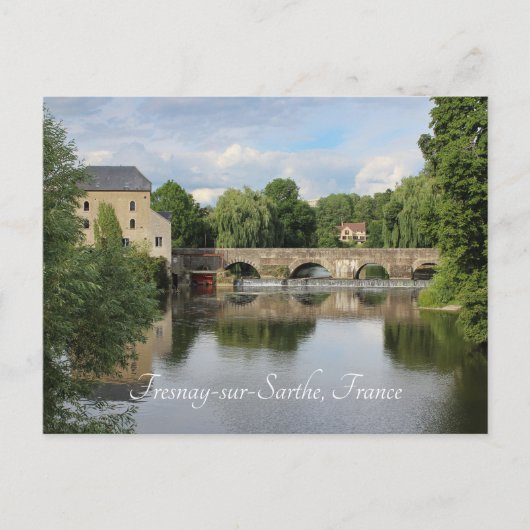 De Sarthe, Fresnay-sur-Sarthe, Frankrijk Briefkaart (Voorkant)