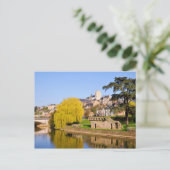 De Sarthe in Le Mans in Frankrijk Briefkaart (Staand voorkant)