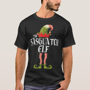 de sasquatch elf - reeks " elf " - voor kerstmis t-shirt