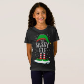 De Sassy Elf Kerstmis Familie Matching Xmas Grappi T-shirt (Voorkant volledig)