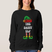 De sassy elf, lelijke kerst trui, grappig, trui (Voorkant)