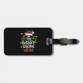 De sassy gnoom bagagelabel (Achterkant horizontaal)