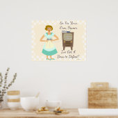 De Sassy Video Gamer 50-jarige huisvrouw Poster (Keuken)