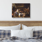 De satelliet en de familie canvas afdruk (Insitu (Slaapkamer))