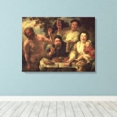 De satyr en de paasantia canvas afdruk (Insitu (Houten vloer))