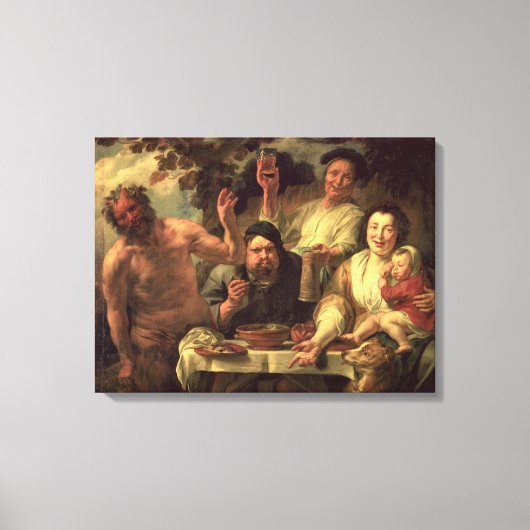 De satyr en de paasantia canvas afdruk (Voorkant)