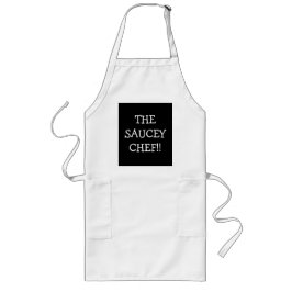 De Saucey Chef >Funny Sayings op apronse wijze Lang Schort