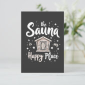De sauna is mijn gelukkige plek bedankkaart (Staand voorkant)