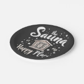 De sauna is mijn gelukkige plek papieren bordje (Gekanteld)