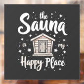 De sauna is mijn gelukkige plek raamsticker (Vel 2)